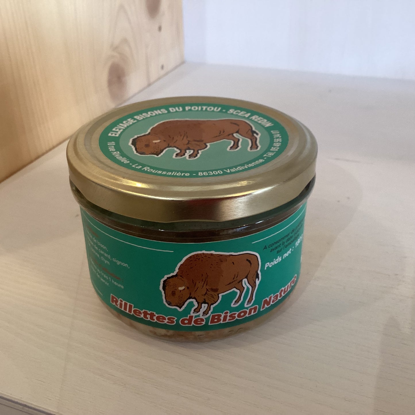RILLETTES DE BISON NATURE 180g