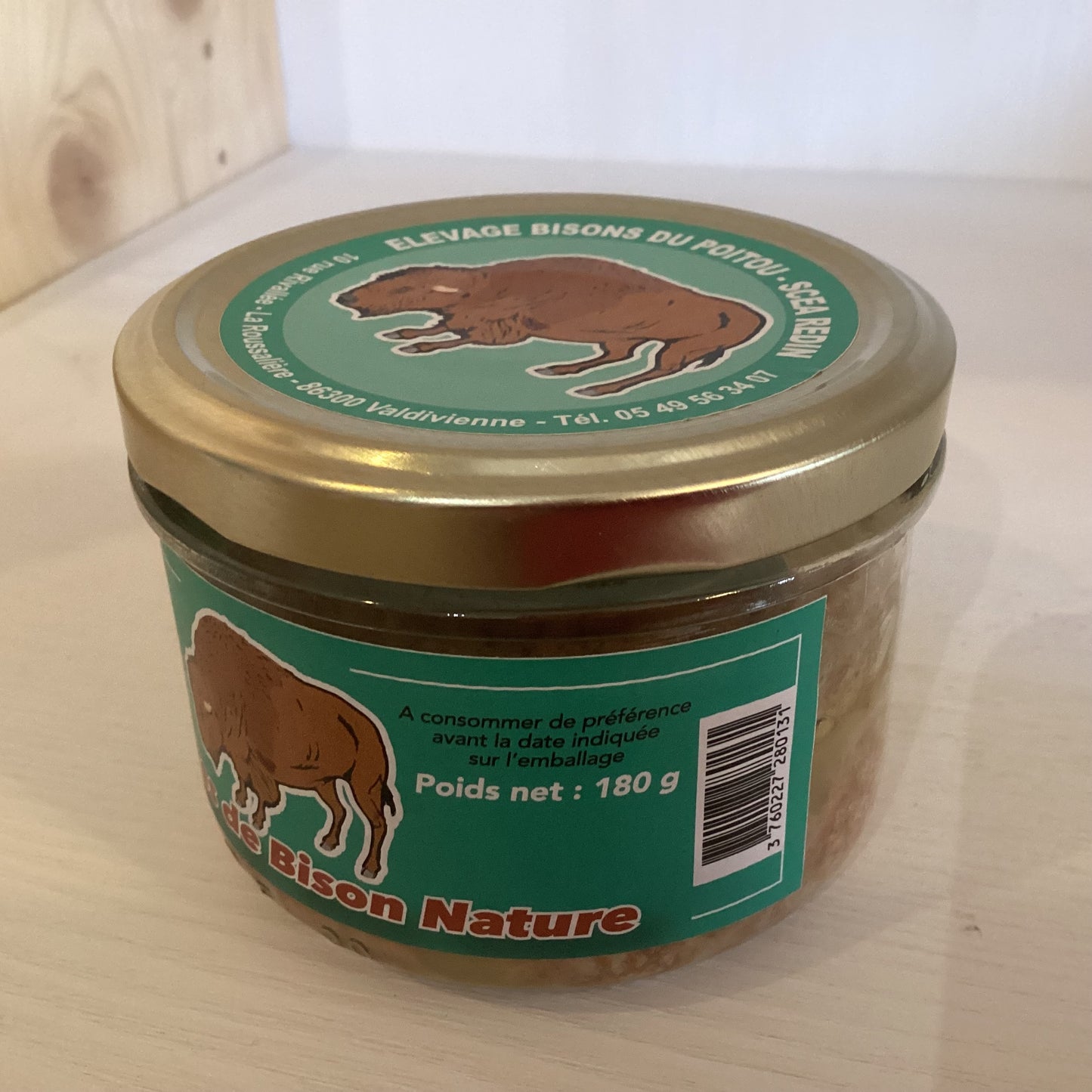 RILLETTES DE BISON NATURE 180g