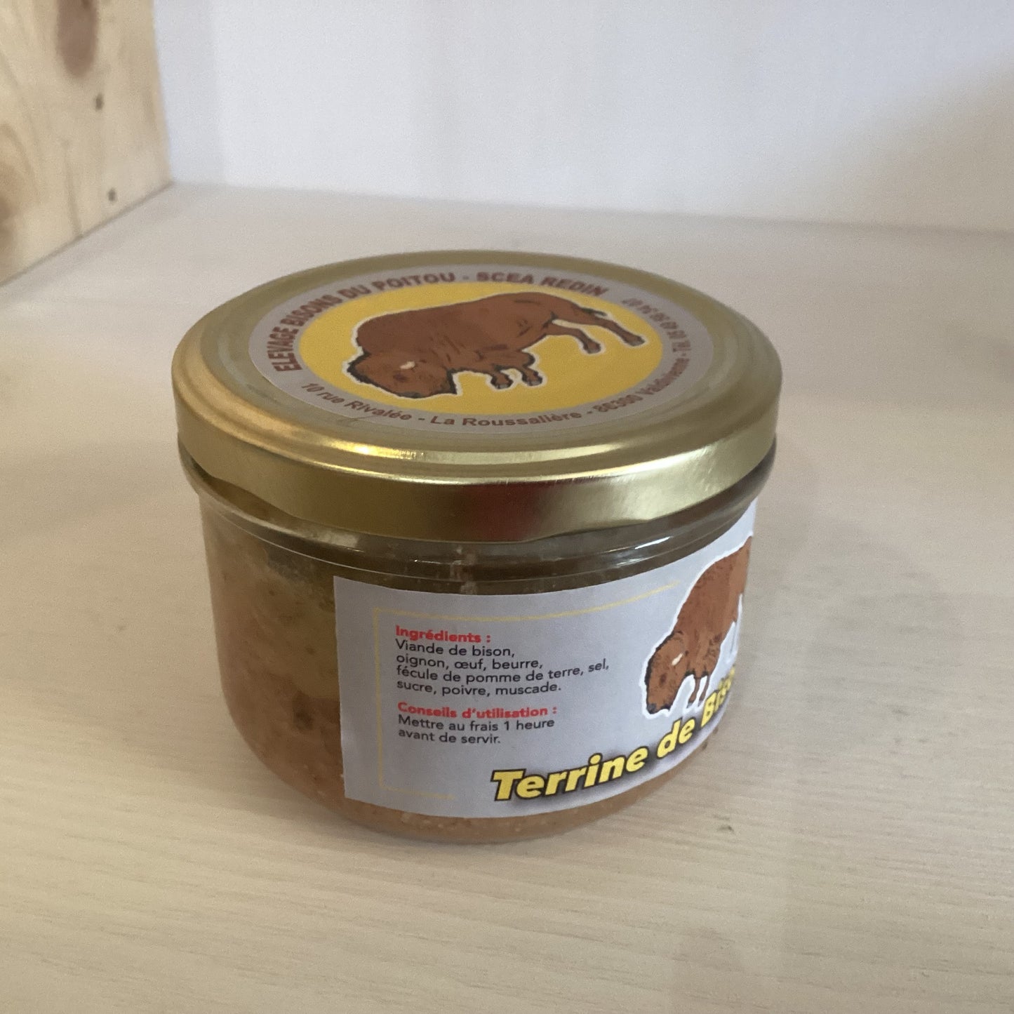 TERRINE DE BISON NATURE 180g