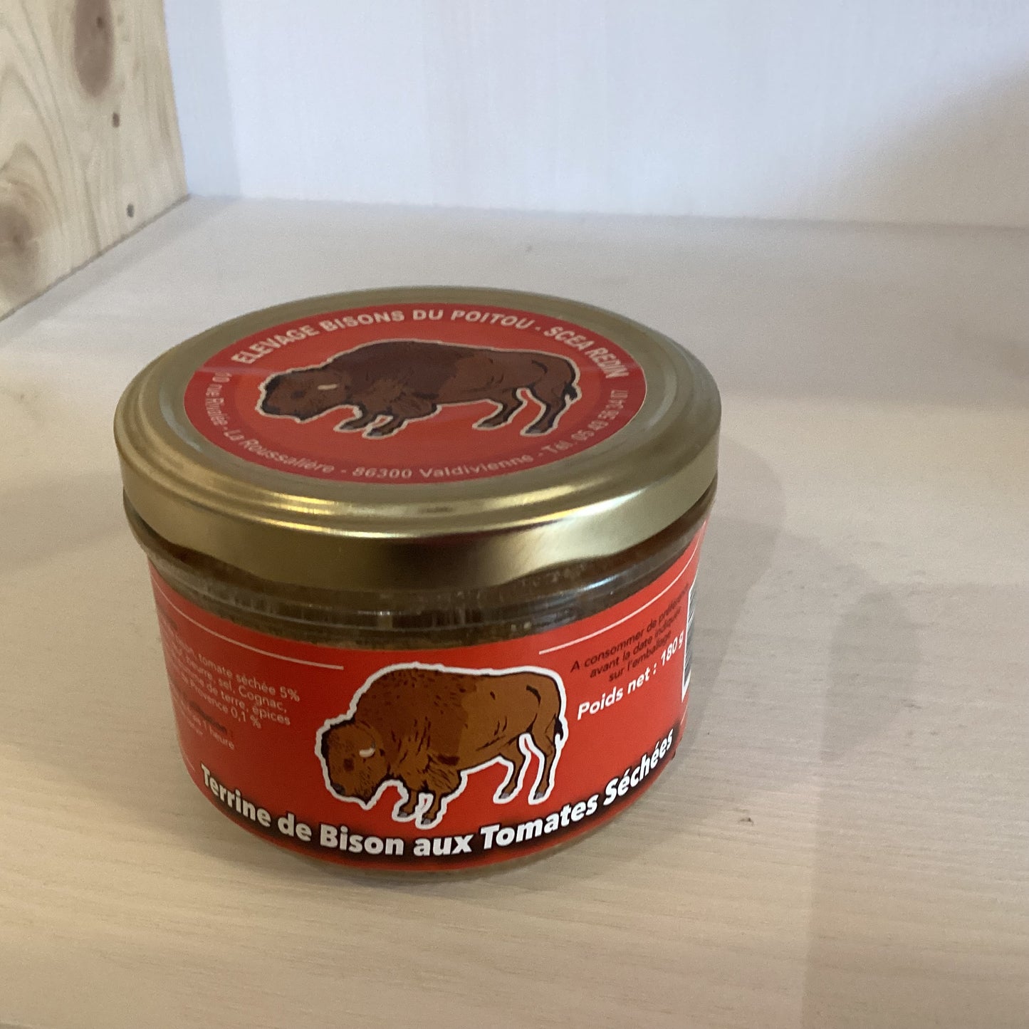 TERRINE DE BISON AUX TOMATES SECHEES 180g