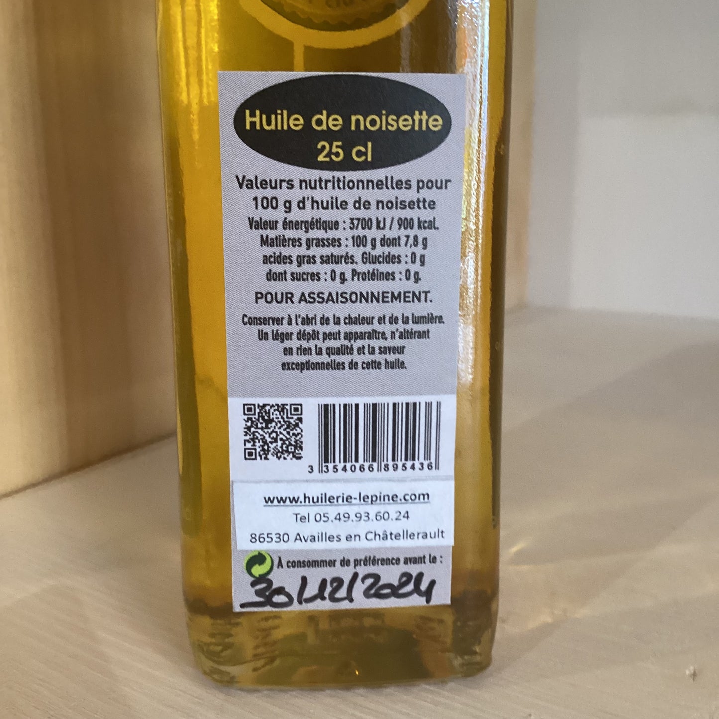 HUILE DE NOISETTE 25cl