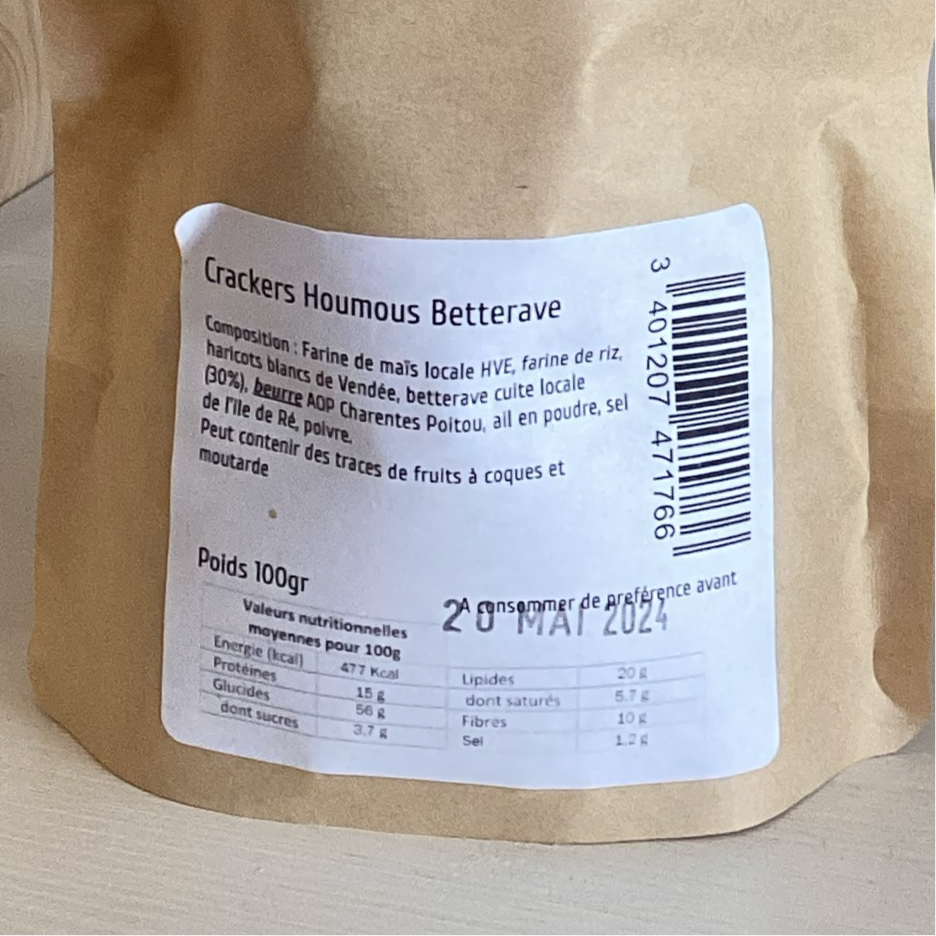 CRACKERS HOUMOUS BETTERAVE 90g