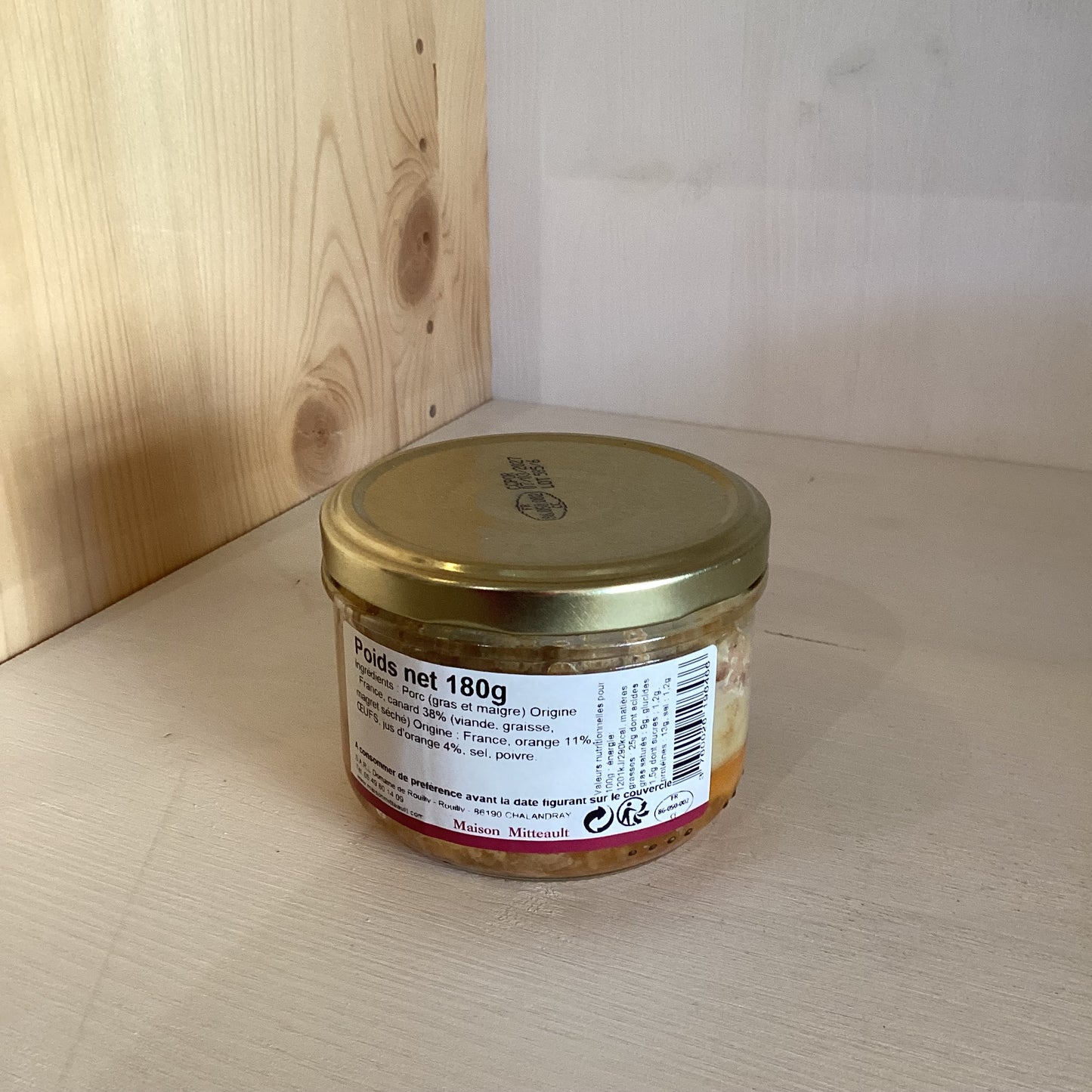 PATE DE CANARD A L'ORANGE 180g
