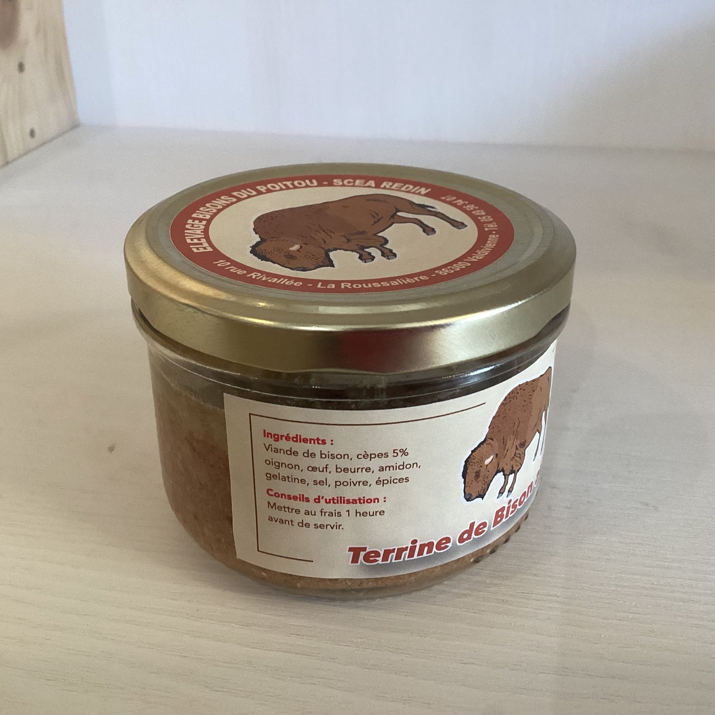 TERRINE DE BISON AUX CEPES 180g
