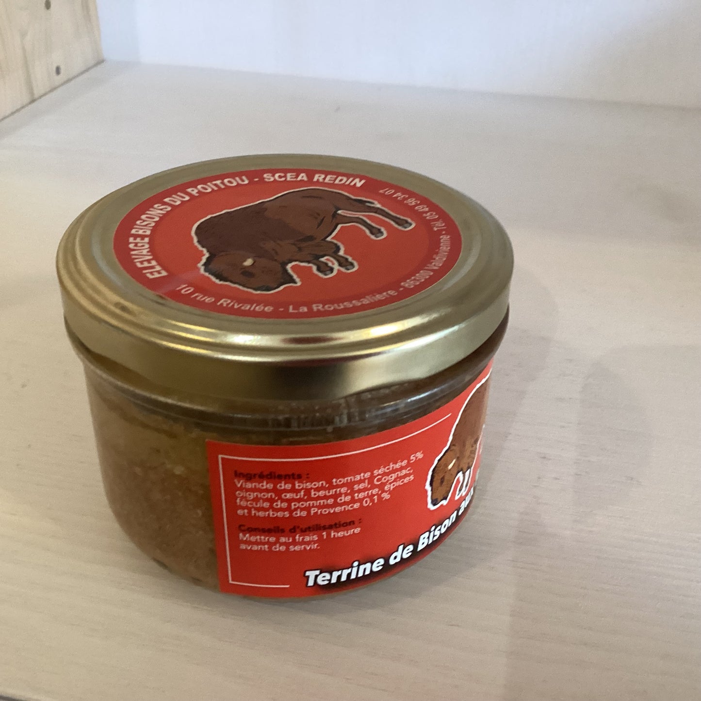TERRINE DE BISON AUX TOMATES SECHEES 180g