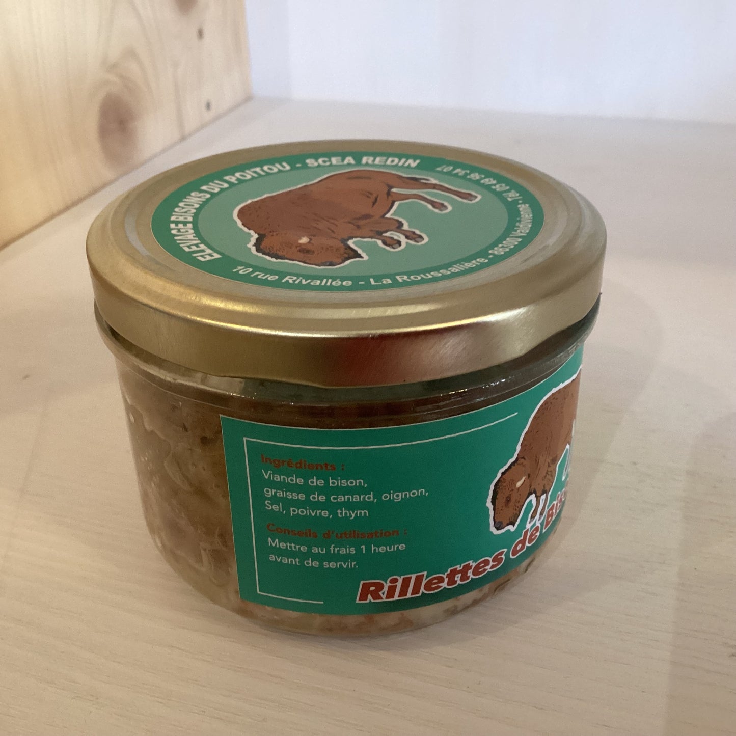 RILLETTES DE BISON NATURE 180g
