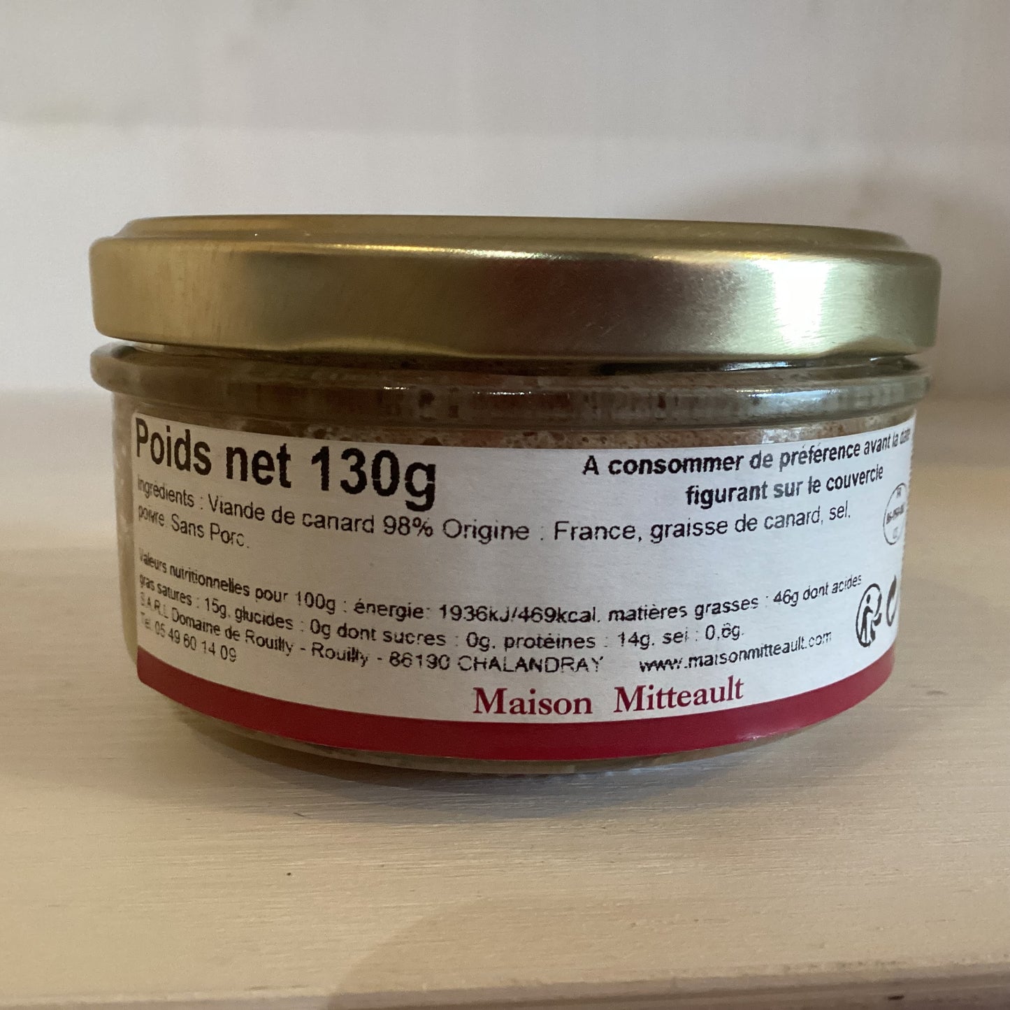 RILLETTES DE CANARD 130g