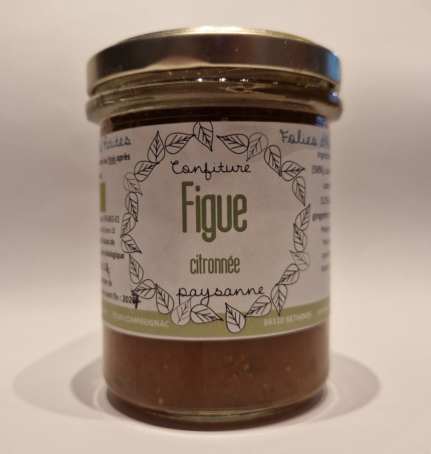 CONFITURE BIO DE FIGUE 230g