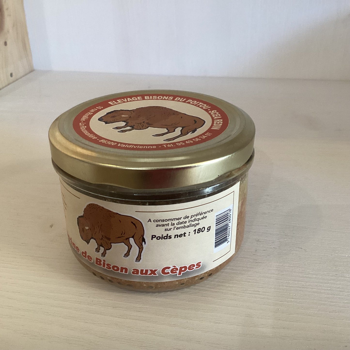 TERRINE DE BISON AUX CEPES 180g