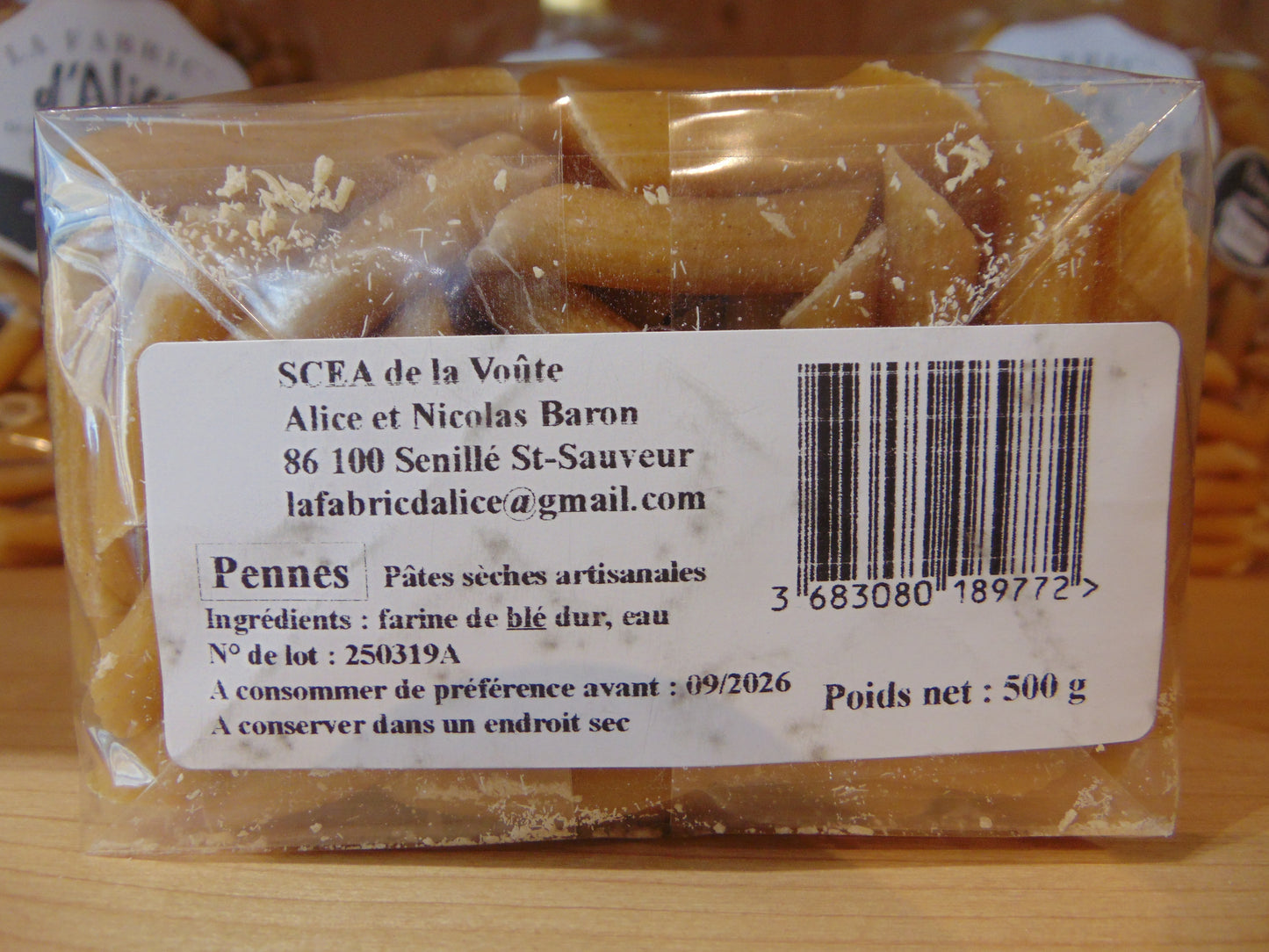 PATES PENNES 500g