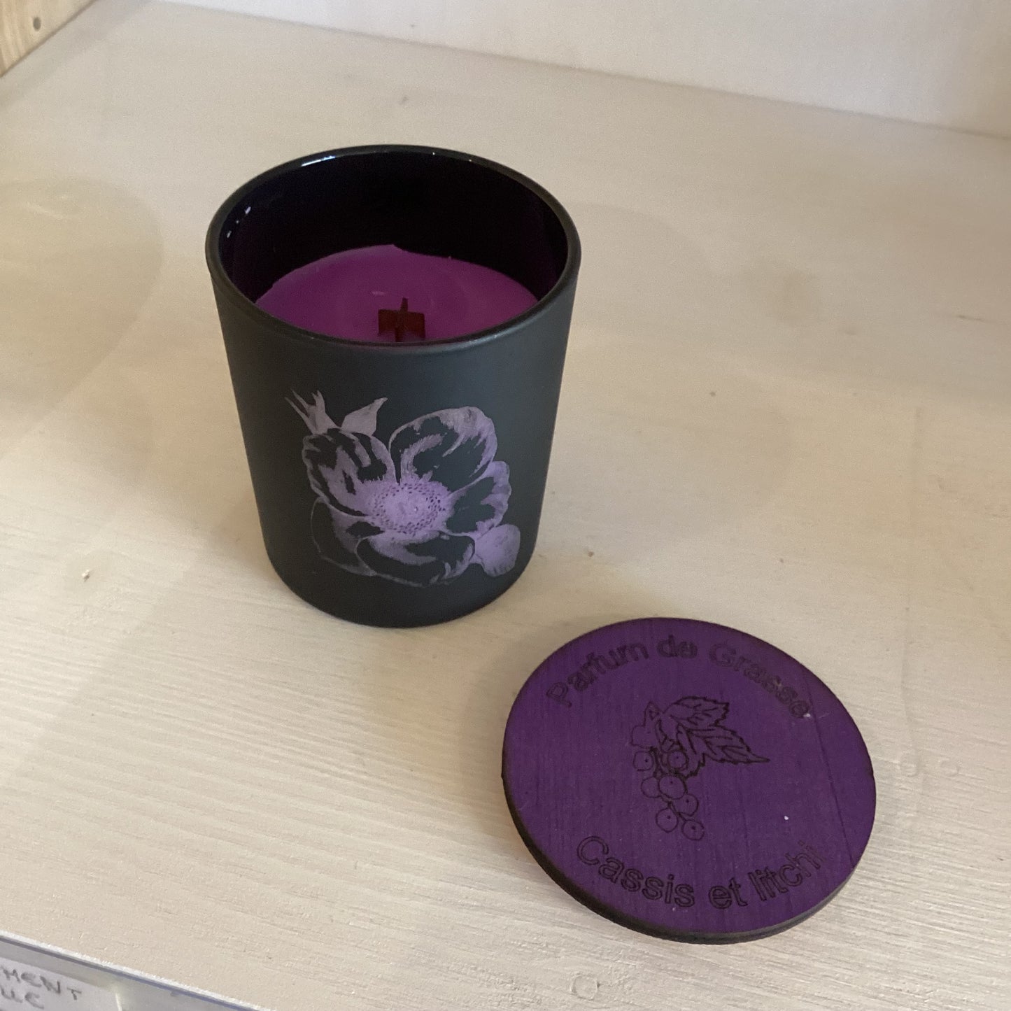 BOUGIE PHOTOPHORE CASSIS ET LITCHI