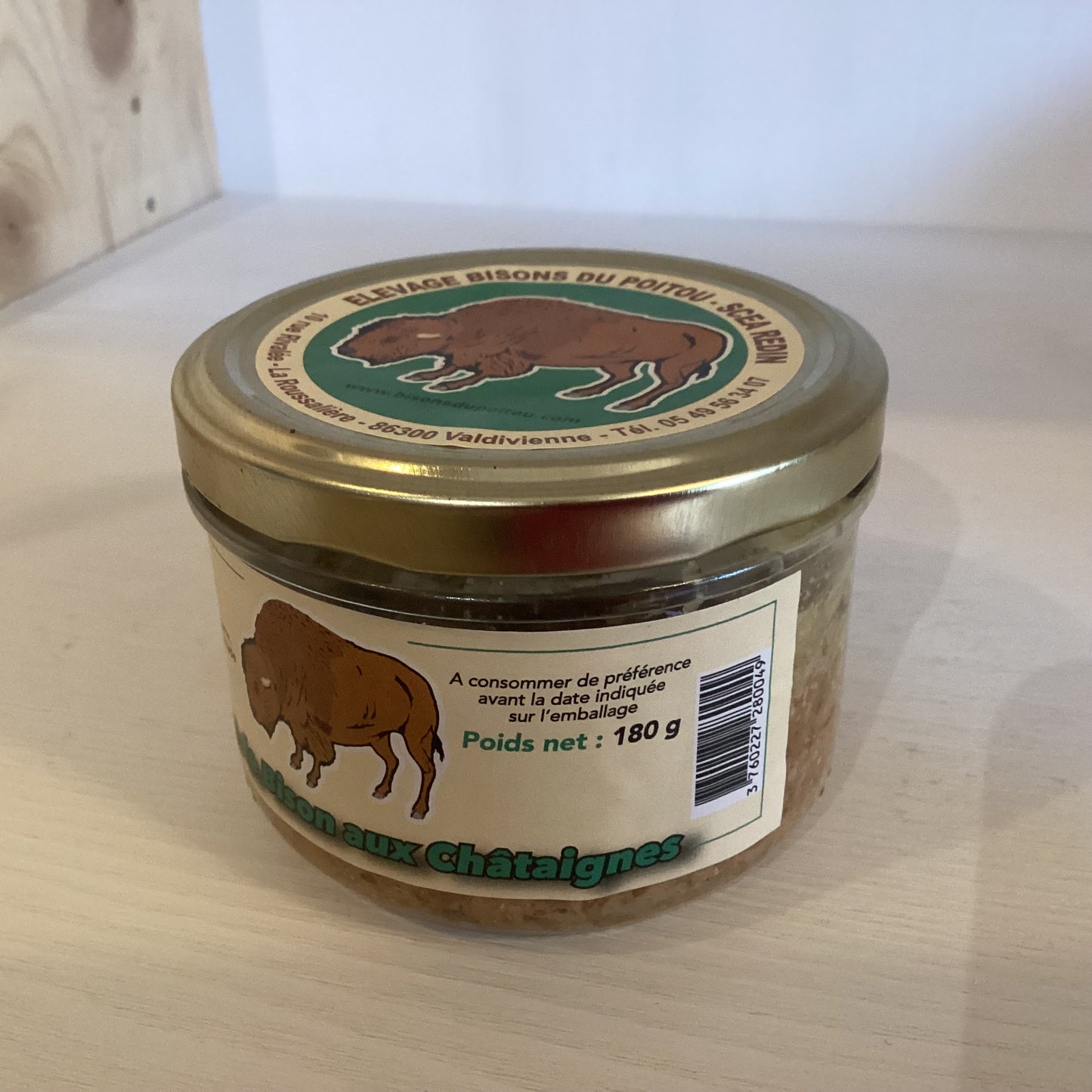 TERRINE DE BISON AUX CHATAIGNES 180g