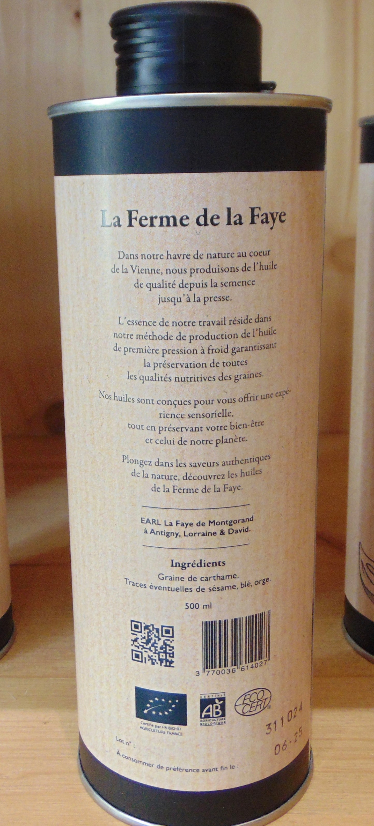 HUILE DE CARTHAME 500ml