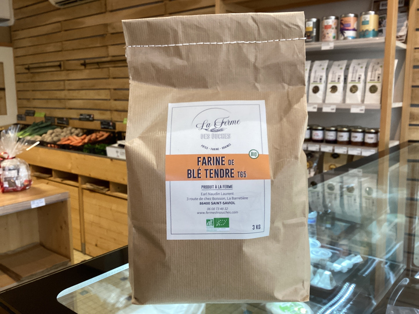 FARINE BIO DE BLÉ TENDRE T65 3 KILOS