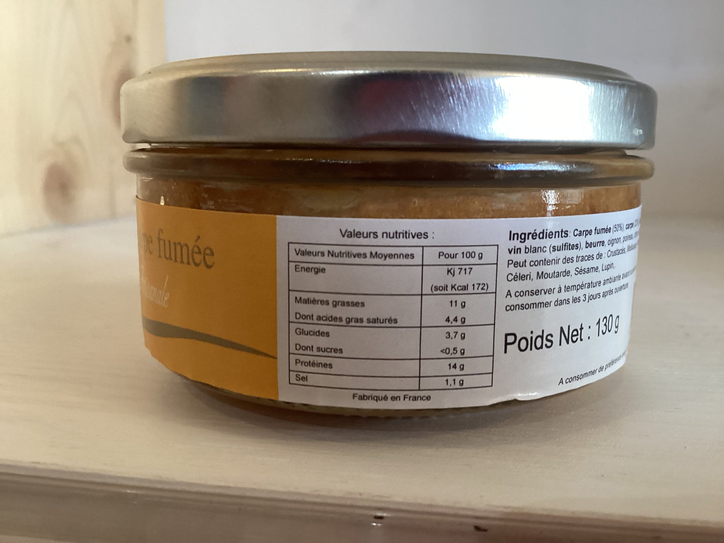 TERRINE DE CARPE FUMÉE 130g