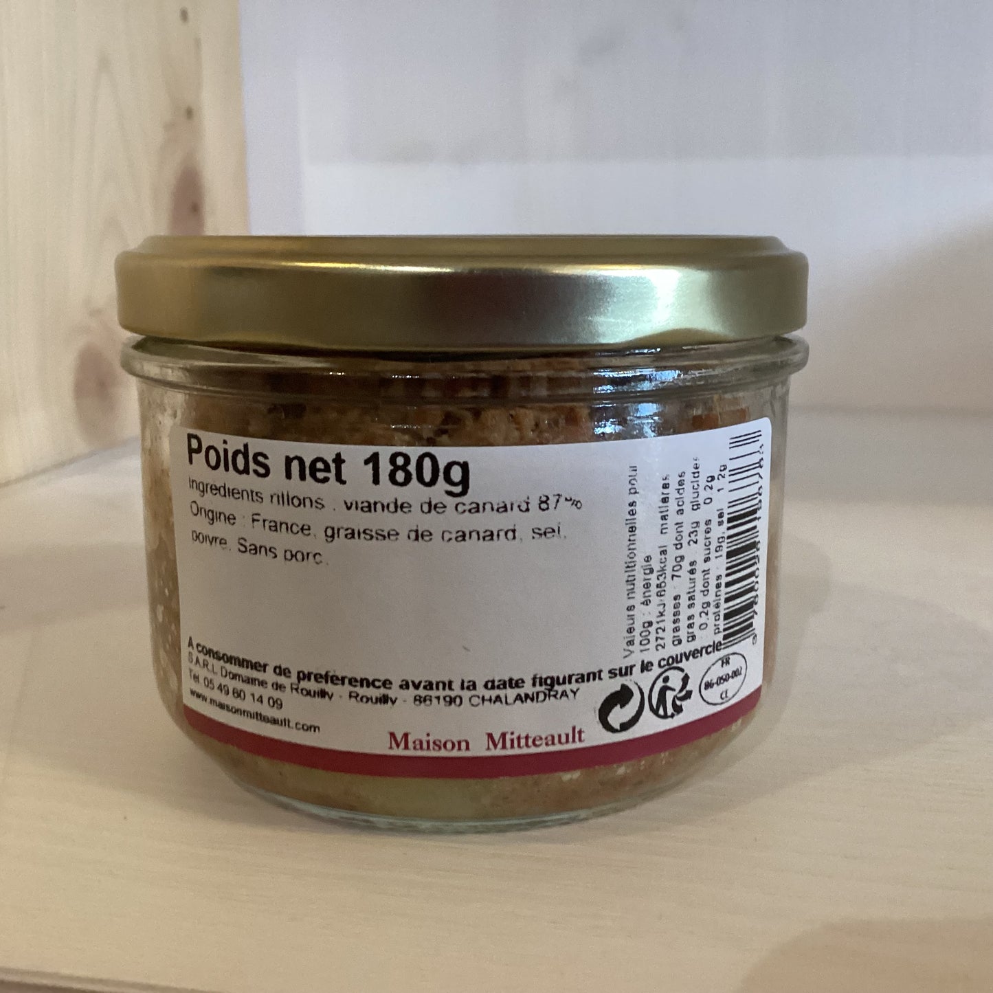 RILLONS DE CANARD 180g