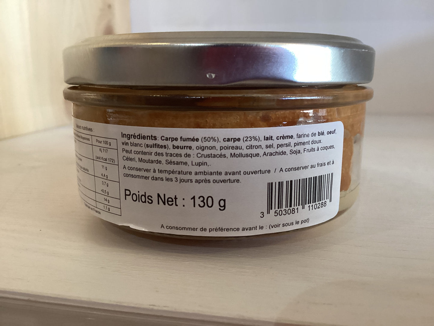 TERRINE DE CARPE FUMÉE 130g