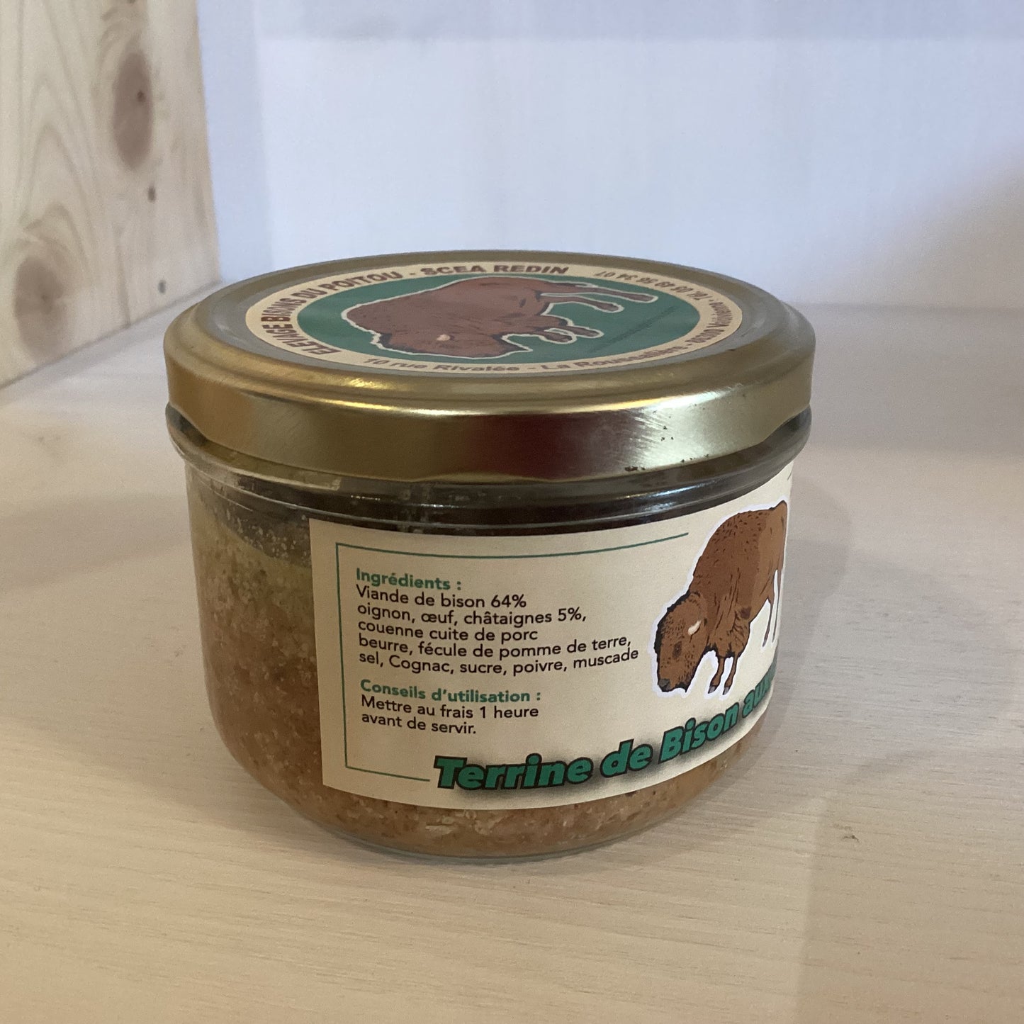 TERRINE DE BISON AUX CHATAIGNES 180g