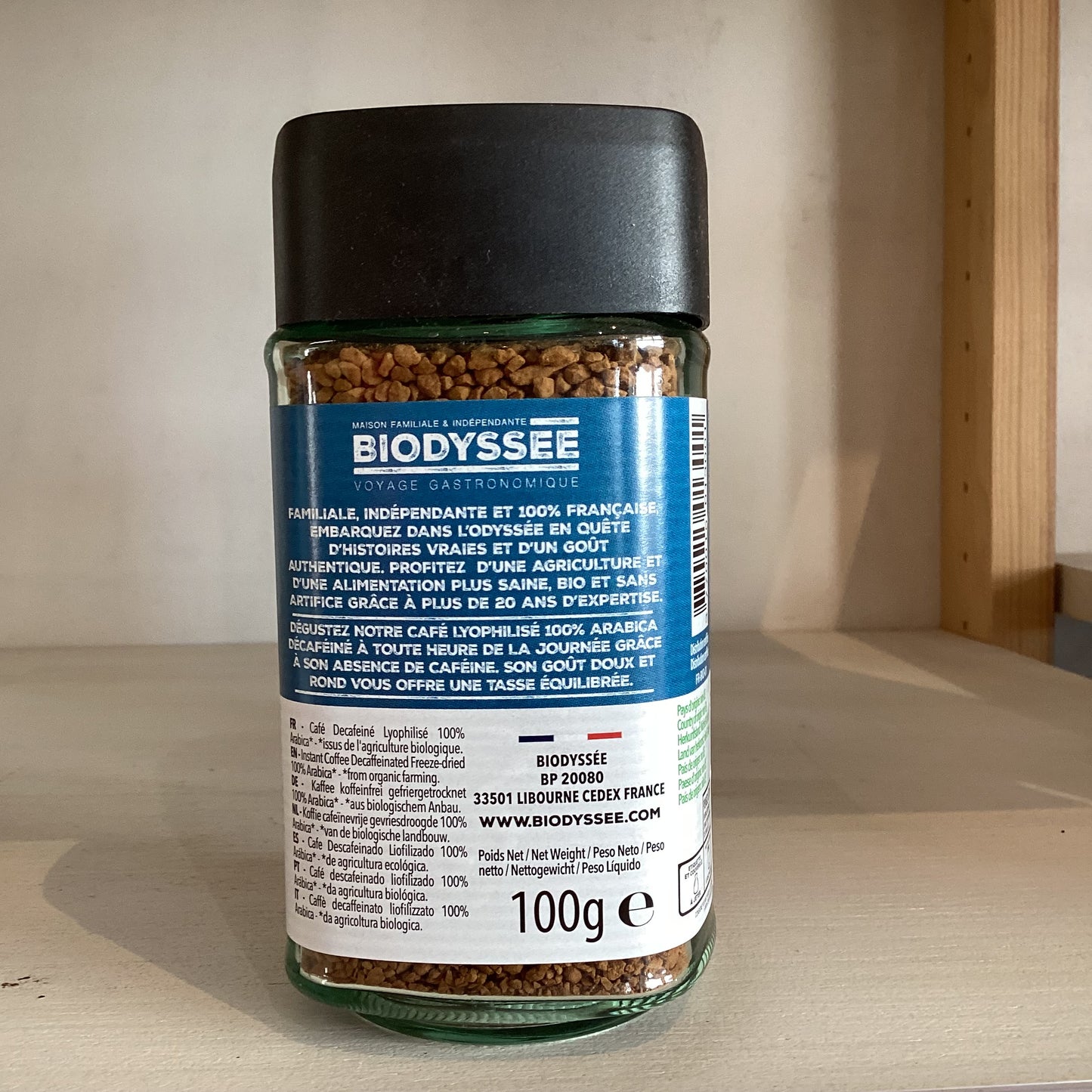 CAFÉ LYOPHILISÉ 100% ARABICA DÉCAFEINÉ 100g