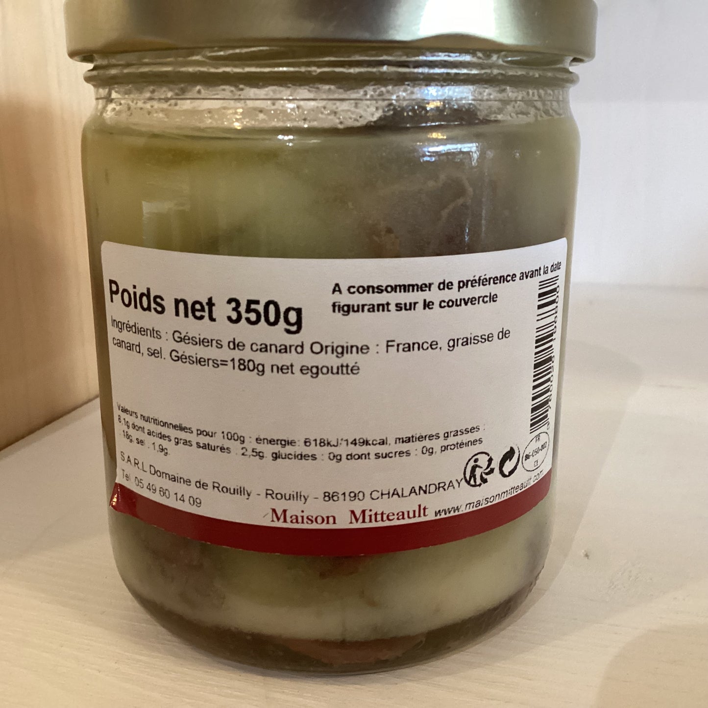 GESIER DE CANARD CONFIT 350g