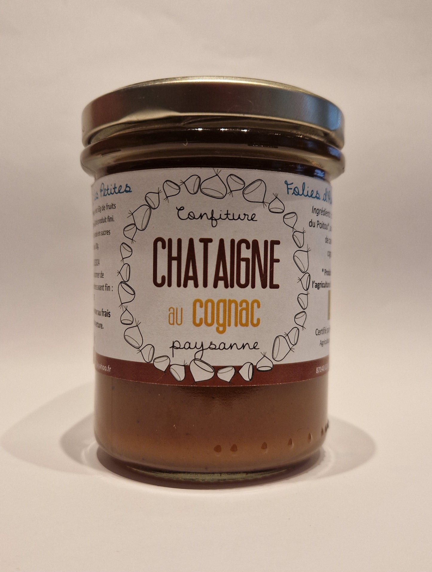 CONFITURE BIO DE CHATAIGNES COGNAC 240g
