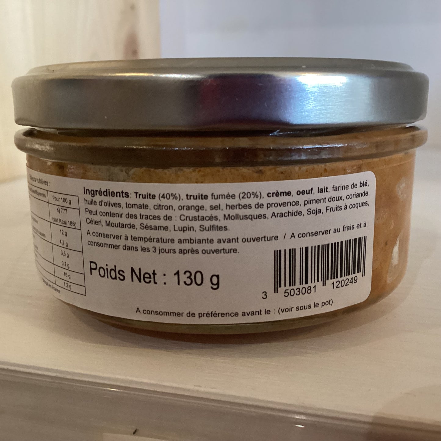 RILLETTES DE TRUITE 130g