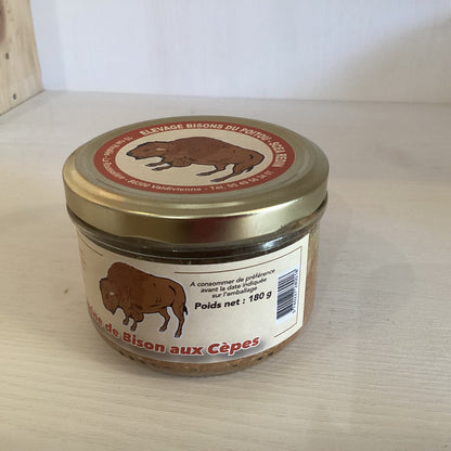 TERRINE DE BISON AUX CEPES 180g