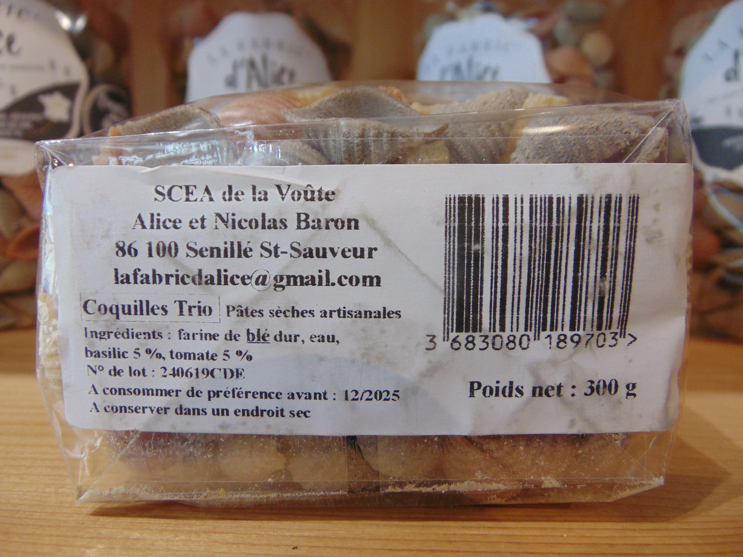 PATES COQUILLES TRIO 300g