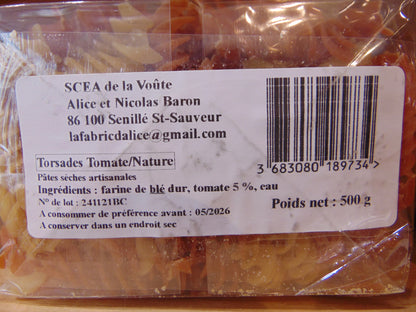 PATES TORSADES TOMATE 500g