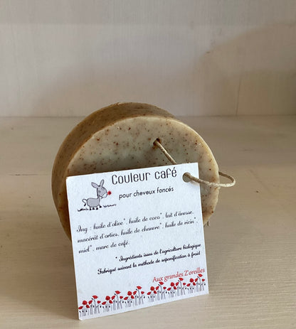 SHAMPOING AU LAIT D'ANESSE - COULEUR CAFE CHEVEUX FONCES 90g