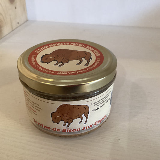 TERRINE DE BISON AUX CEPES 180g